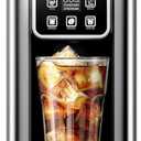 KIDISLE Hot & Iced Coffee Maker with Bold Setting, Single Serve Coffee Maker for K Cup and Grounds, 6-14 Oz Brew Sizes, 50 Oz Removable Water Tank, One Cup Coffee Machine with Reusable Filter, Black