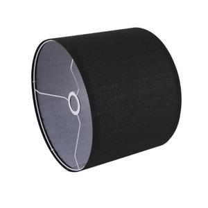 Black Lamp Shade, Large Drum Lampshade 13in Top x 13in Bottom x 10in High, Replacement Lamp Shade Natural Linen Hand Crafted for Table Lamps Floor Lamps Chandelier Lamp, Easy Assembly Required