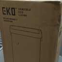 EKO Deluxe Mirage-T 50 Liter / 13.2 Gallon Touchless Rectangular Motion Sensor Trash Can, Matte Stainless Steel Finish