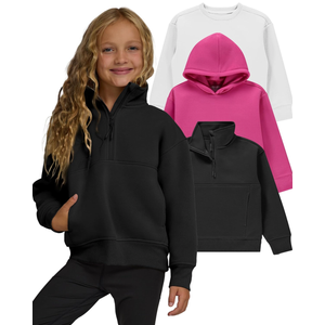 PURE CHAMP Girls Sweatshirt 3 Pack Hoodies for Teen Girls Crewneck Sweatshirt Quarter Zip hoodies Fleece Sizes 10-12 Clothing