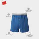 Hanes mens Underwear Boxers Pack, Cool and Breathable Cotton Underwear, Exposed and Comfortflex Waistbands, Multi-pack (M)