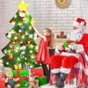 B bangcool DIY Felt Christmas Tree 26Pcs Xmas Ornaments 3.2ft DIY Christmas Tree Wall Hanging Xmas Gifts Christmas Decorations