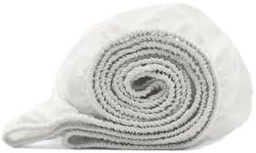 Boll & Branch Signature Hemmed Fitted Baby Crib Sheet for Boys and Girls - One Size, White - Toxin-Free, Soft, 100% Organic Cotton - Top-Stitched Elastic Band, Secure Fit for Standard Cribs