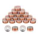 uxcell 15mm Flip Off Caps, 200PCS Burr-Free Flip Off Top Caps Seals Flip Off Aluminum Plastic Vial Flip Off Seals Caps Cover for Glass Vial Freeze-Dried Bottles, Clear/Matte Gold