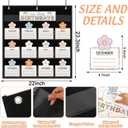 FYSUIMU Birthday Pocket Chart Pastel Boho Flower Month Cards Colorful Birthday Chart Calendars for Classroom Bulletin Board Chalkboard Wall Display