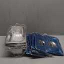 Hotel Pan with Lids 6 Pack 1/4 Size 4" Deep Stainless Steel Steam Table Pan, Commercial Food Pans for Catering Buffet Chafing Dish Pans Metal Steam Tray (1/4 Size x 4 Inch Deep, 6 Pack)