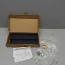 Lwenki Decorative Key Holder for Wall with Shelf, Entryway Shelf with Hooks Holds Leashes, Jackets and Glasses  Sturdy Wood Keyholder Entrance Hanger with Mounting Hardware (Black, Medium)