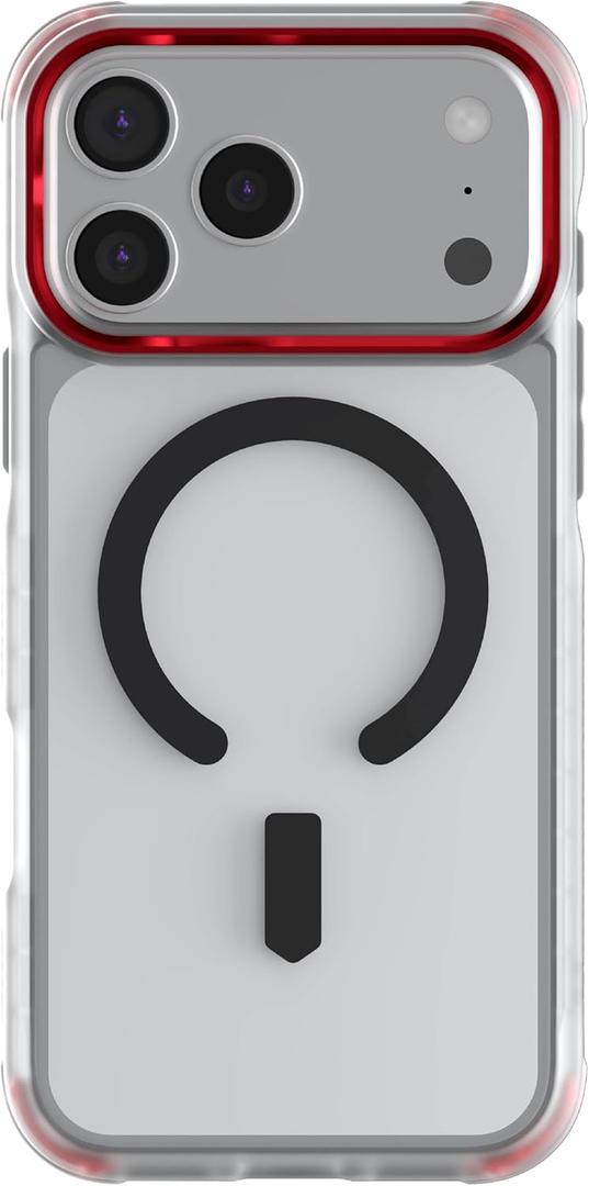 Ghostek Covert iPhone 17 Pro Max Clear Case - Compatible with MagSafe Accessories, Shockproof Silicone, Minimalist Phone Cover (6.9 Inch, Clear)