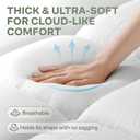 Extra-Thick 2 Inch King Size Mattress Topper - Ultra Plush & Soft Viscose Derived from Bamboo Mattress Pad, Naturally Cooling & Perfect for Full Body Support, Snow White