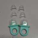 Frida Baby Push Pop Silicone Feeder, Baby Fruit Food Feeder to Safely Introduce New Foods, Fresh + Frozen, Breastmilk Popsicles, BPA Free, Dishwasher Safe | 3 Count, Teal