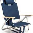 SUN'Y Escapes Portable Backpack Beach Chair for Adults - Nautical Navy