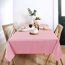 sancua 2 Pack Pink Tablecloth 60 x 102 Inch, Rectangle Table Cloth for 6 Feet Tables - Stain and Wrinkle Resistant Washable Polyester Table Cover for Dining Tables, Valentines Parties