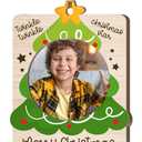 3 x Gift for Kid Ornament 2025  Merry Christmas Holiday Keepsake with Twinkle Star, Rustic Farmhouse Decoration for Family, Kids, Babys 1st Christmas, Friends & Gift Giving