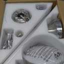 Ceiling Fans with Lights and Remote/APP Control,46" Flush Mount Ceiling Fan Dimmable DC MotorLow Profile Ceiling Fan for Bedroom,Living Room,Brushed Nickel