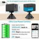 Upgraded Spy Camera WiFi Hidden Camera,2K HD Home Security Camera,400 Days Standby Battery Life,AI Motion Detection Alerts, Clear Night Vision,Real Time Record Surveillance Camera