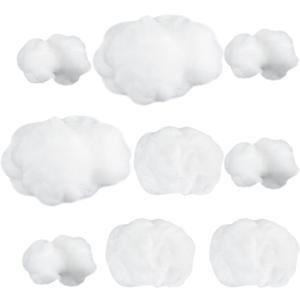 Jetec 9 Pieces Artificial Cloud Props Imitation 3D Cloud Shape Hanging Decorations Room DIY Decorative Hanging Ornament for Wedding Party Stage Show Decor (Small,Medium and Large Size)