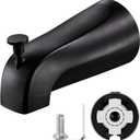 Tub Spout with Pull Down Diverter  Slip-Fit Bathtub Faucet Spout Replacement, 1/2 Copper Pipe Connection, Easy Installation, Universal for Bathroom Shower(Oil Rubbed Bronze)