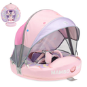 Mambobaby Pool Float Pink Donut With Canopy