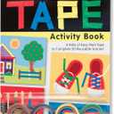 Melissa & Doug Tape Activity Book for Kids with 4 Easy-Tear Tape Rolls (Blue, Green, Red, Yellow) & 20 Reusable Scenes on Spiral-Bound Sheets, Road Trip Activities & Travel Toys for Kids Ages 4+