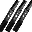 942-05052A 50" Mower Blades for Cub Cadet XT1 LT50 GT50 XT2 LX50 ZT1 ZT2 50 RTZ S50 L50 SX50 LX50 L34 Zero Turn Troy-Bilt Super Bronco Mustang 50" Lawn Tractor, Medium Lift, 6 Point Star, 3 Pack Black