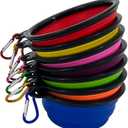 Collapsible Dog Bowl, 6 Pack, Portable, Safe, Reusable, Suitable for Indoor and Outdoor Use