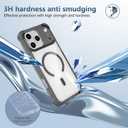 Magnetic Clear Case for iPhone 17 Pro Case Crystal Clear, [Anti-Yellowing][Military-Grade Protection], Shockproof Protective Bumper Cute Transparent Slim, Compatible with MagSafe, Clear Black