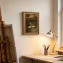 Vintage Gold Framed Swans Wall Art Antique Romantic Swan Lake Cottagecore Painting Canvas Prints Dark Moody Animal Picture Poster Modern Rustic Farmhouse Artwork for Living Room Bedroom Bathroom
