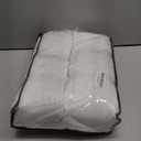 Pleated Linen White Curtains 96 Inches Long 2 Panels Set for Living Room Bedroom Neutral Farmhouse Cotton Linen Blend Back Tab Memory Shape Pinch Pleat Ceiling to Floor Window Curtain Snow White 8 Ft