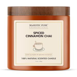 Candle Majestic Pure Pumpkin Cinnamon Scented Candle with Upto 45+ Hrs Burn Time, 2-Wick Candle, Soy Wax Blend for Cleaner Consistent Burn, 10 oz Jar Candle with Room Filling Fragrance, Spiced Cha
Majestic Pure Pumpkin Cinnamon Scented Candle with Upto 45+ Hrs Burn Time, 2-Wick Candle, Soy Wax Blend for Cleaner Consistent Burn, 10 oz Jar Candle with Room Filling Fragrance, Spiced Chai
i