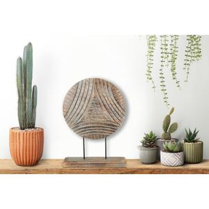 Farmhouse Table Sculpture Home Decor Statue Mandala Carved for Modern Home 10" x 14", Living Room, Fireplace Mantel Shelf, Table and Entryway Decor Stand KHST02