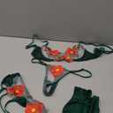 Kaei&Shi Floral Embroidered, Underwire, G-String, Garter Belt, 4 Pieces Lingerie, Size XS