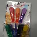 Set of 7 Colorful Magnetic Multi-Clips to Hang Documents or Close Bags #16499, 1 Pack of 7 Clips