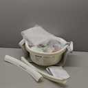 Collapsible Baby Bathtub - Large Baby Bath Tub with Thermometer & Cushion | Travel Portable Newborn Infant Bathtub | Foldable Toddler Bathtub for Baby 0 to 36 Months (Grey)