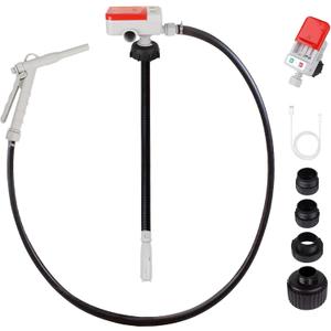 Fuel Transfer Pump (3.2GPM), 51" Hose Automatic Gas Pump Transfer with 4 Gas Can Fittings, USB and Battery Powered Portable Siphon Pump for Oil, Gasoline, Diesel (Hand-Trigger Nozzle w/Rubber Hose)