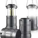 LED Camping Lantern for Power Outages, Battery Powered, Emergency Lanterns for Hurricane, Outdoor Use, 4 Pack
