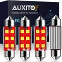 AUXITO 578 LED Bulb White 41mm 42mm 212-2 211-2 Festoon LED Bulbs CANBUS Error Free 3030 Chipsets for Map Dome Courtesy Marker License Plate Turn Signal Parking Lights (6000K White, Pack of 4)