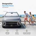2026 Windshield Sun Shade for Hyundai Kona [100% Custom Fit & Cooling Tech Fabric] Superior UV & Heat Block, Foldable Sun Visor with Storage Bag Protects Interior, Fits 2018-2026