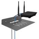 MZDMY Steel Floating Shelves for Wall,Small Wall Shelf，Suitable for Bedroom, Living Room, Bathroom, Kitchen, Office (Grey, 11.81x8.46 in)