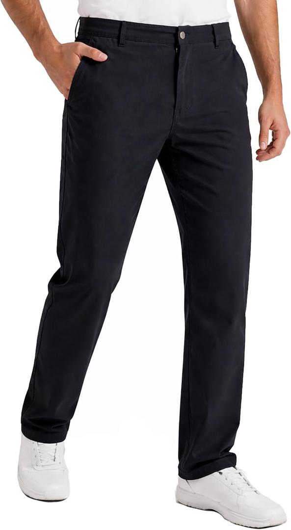 Spyder Mens Work Pants - Lightweight Stretch Moisture Wicking Golf Pants for Work - Comfortable Casual Dress Pants for Men, Size 30W x 32L, Black