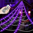 Amazon.com: Halloween Decorations Outdoor Spider Web Lights,16.4Ft 220 LED Lighted Spider Web Light up with 8 Modes Waterproof Timer for Yard House Halloween Outdoor Decor Purple Spiderweb : Patio, Lawn & Garden