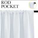 NICETOWN Greyish White Window Curtain Panels - Thermal Insulated Rod Pocket Room Darkening Curtain Sets for Bedroom (Greyish White, 2 Panels, 29 by 40)