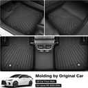 Powerty Floor Mats for 2023 2024 2025 2026 Lexus RX RX350 RX350h RX500h (NOT for RX450h+ PHEV) Accessories All Weather Floor Liner 3D TPE 1st & 2nd Row Floor Mat Heavy-Duty Floor Liners