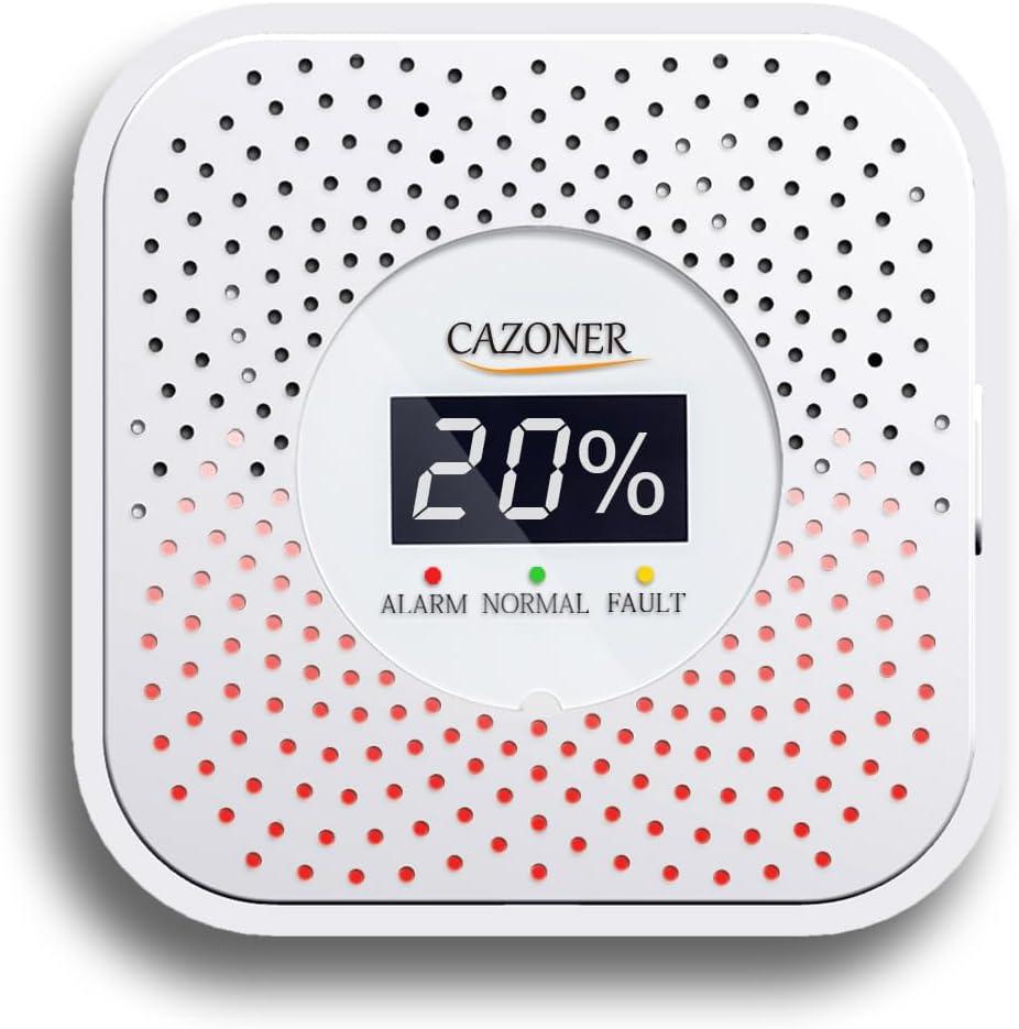 Gas Leak Detector, Natural Gas Detectors, USB Plug-in Propane Gas Alarm, Combustible & Explosive Gas Alarm for RV, Kitchen, Home Safety, Methane, LNG, LPG Monitor, 10-Year Lifespan, White