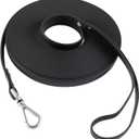 Dog Training Long Leash Waterproof Long Line Heavy Duty Outdoor Recall Lead 10ft 15ft 20ft 30ft 50ft for Small Medium Large Dog (Black, 30FT)