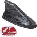 Universal Carbon Fiber Black Look Car Roof Antenna Shark Fin Antenna Aerial AM/FM Signal Radio Aerial