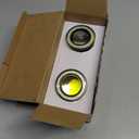 Angel Eye Fog Lights LED Halo Ring DRL Headlights, Super Bright Fog Lamp with Round COB Aperture, 12V 10W Daytime Running Projector Light Bulb Fits Car Truck Moto SUV (White)