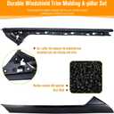 Windshield Trim Molding A-Pillar Fit for Ford Explorer 2011-2019 Window Trim, Replaces 926-450, 926-451, BB5Z7803137AA, BB5Z7803145AA, BB5Z7803136AA, BB5Z7803144AA (Left, Right, Outer, Inner, 4 Pack)