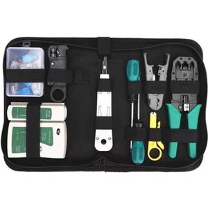 Gaobige Network Tool Kit for Cat5 Cat5e Cat6, 11 in 1 Portable Ethernet Cable Crimper Kit with a Ethernet Crimping Tool, 8p8c 6p6c Connectors rj45 rj11 Cat5 Cat6 Cable Tester, 110 Punch Down Tool