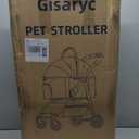 Dog Cat Stroller for Small/Medium Pets up to 50 lbs, 3-in-1 Foldable Pet Stroller with Detachable Carrier, Car Seat, Storage Basket, Cup Holder, Hanging Bag, Rain Cover, All-Terrain 4 Wheels (Khaki)
