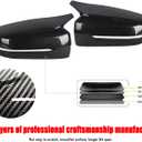AJHLJ Carbon Fiber Rearview Mirror Cover Side Mirror Caps for BMW 3 4 5 7 8 Series G20 G21 G22 G23 G26 G30 G31 G11 G12 G14 G15 G16 2017-2021 (Carbon Fiber)